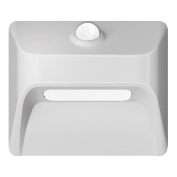 Immax 08308L - LED Nabíjecí schodišťové svítidlo se senzorem pohybu a soumraku STEP LIGHT LED/0,3W/3,7V 2200 mAh IP53 bílá