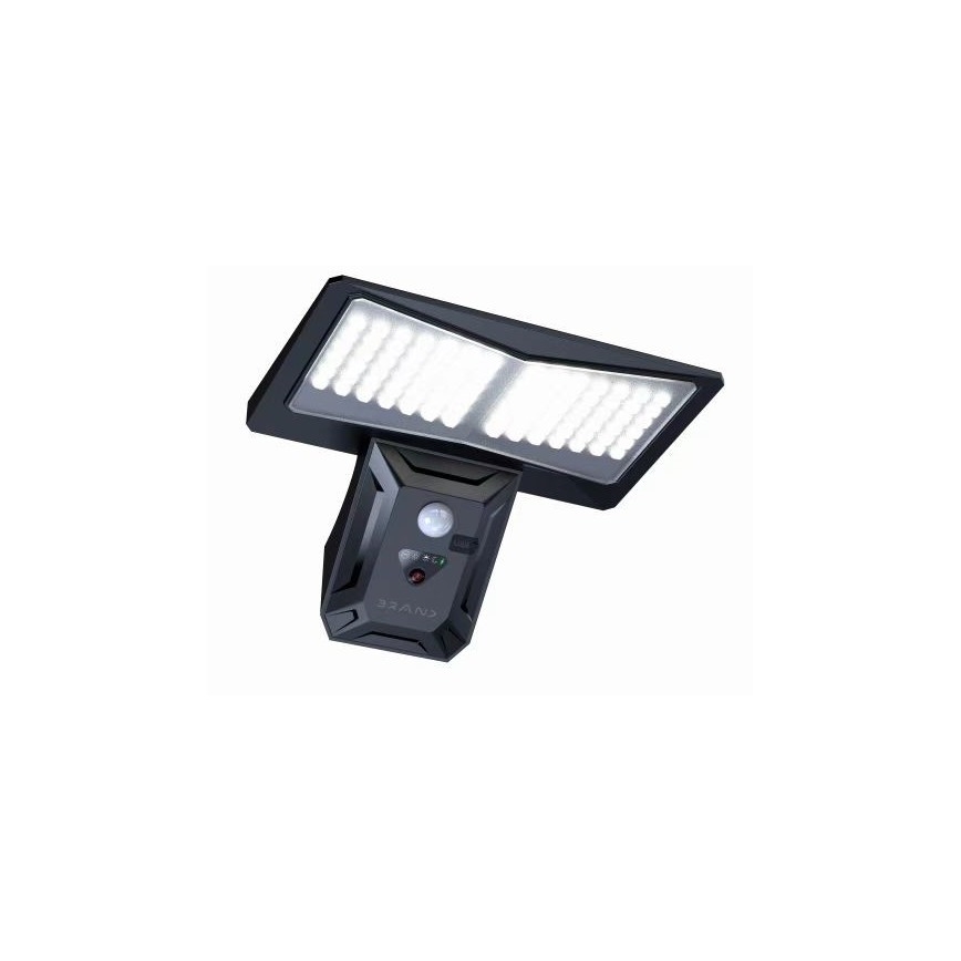 LED Solární nástěnné svítidlo se senzorem LED/2,6W/5,5V IP65 1800 mAh černá