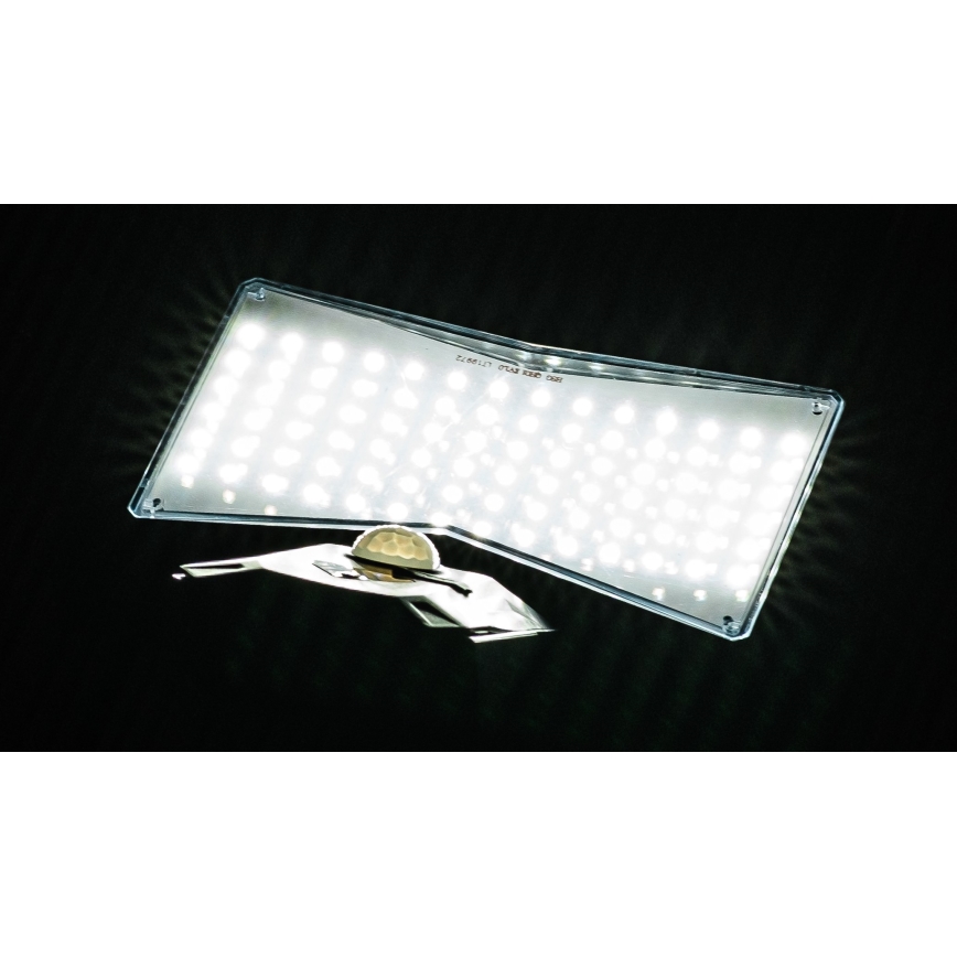 LED Solární nástěnné svítidlo se senzorem LED/2,6W/5,5V IP65 1800 mAh černá