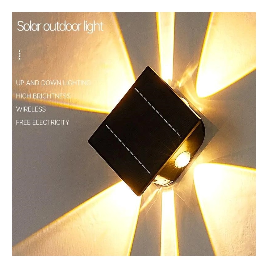 LED Solární nástěnné svítidlo se senzorem LED/2W/5V IP54