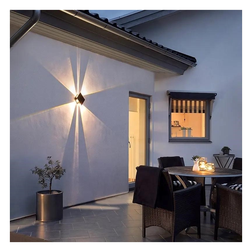 LED Solární nástěnné svítidlo se senzorem LED/2W/5V IP54