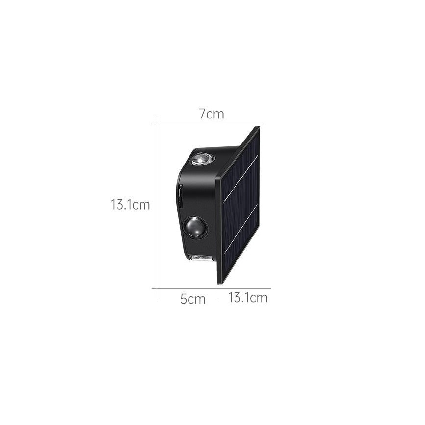 LED Solární nástěnné svítidlo se senzorem LED/2W/5V IP54