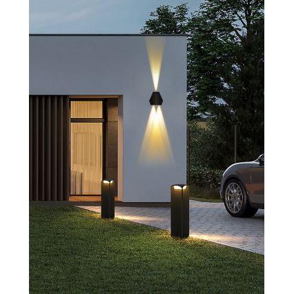 LED Solární nástěnné svítidlo se senzorem LED/2W/5V IP54 1300 mAh