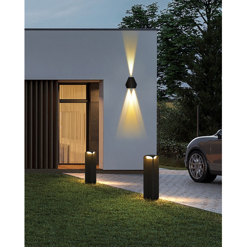 LED Solární nástěnné svítidlo se senzorem LED/2W/5V IP54 1300 mAh