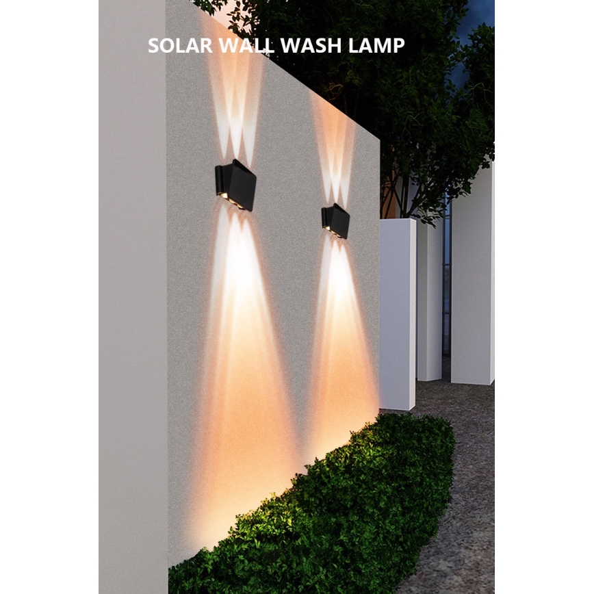 LED Solární nástěnné svítidlo se senzorem LED/2W/5V IP54 1300 mAh