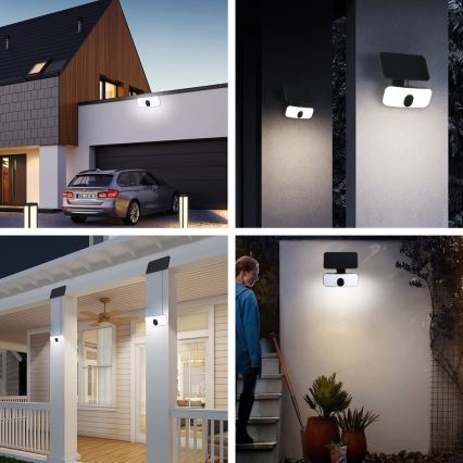LED Solární nástěnné svítidlo se senzorem LED/13W/3,7V 4000K IP65