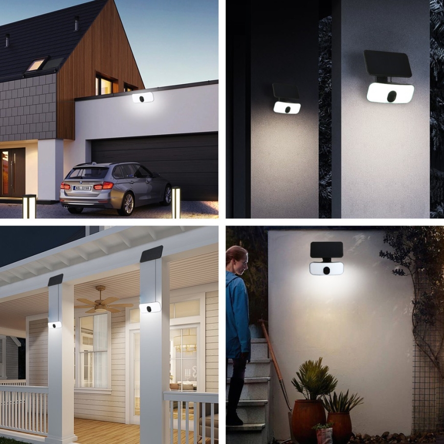 LED Solární nástěnné svítidlo se senzorem LED/13W/3,7V 4000K IP65