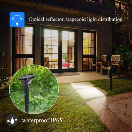 LED Solární lampa se senzorem LED/1W/3,7V 6000K IP65 1500 mAh