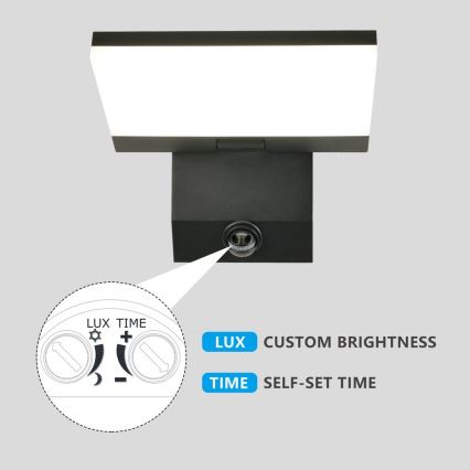 LED Venkovní nástěnné svítidlo se senzorem MODERN LED/18W/230V IP65