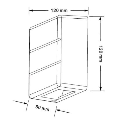 LED Venkovní nástěnné svítidlo LUXLINE 6W/230V 3000K IP54 černá