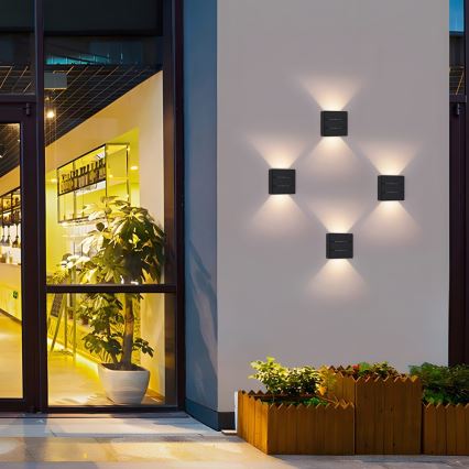 LED Venkovní nástěnné svítidlo LUXLINE 6W/230V 3000K IP54 černá