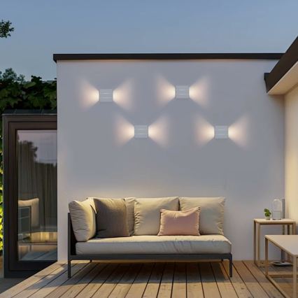 LED Venkovní nástěnné svítidlo LUXLINE 6W/230V 3000K IP54 bílá