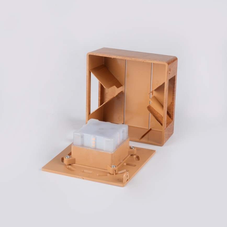 LED Venkovní nástěnné svítidlo LUXLINE 6W/230V 3000K IP54 ořech