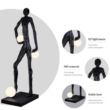 Stojací lampa SILUETTE 3xE27/60W/230V 185 cm Aura