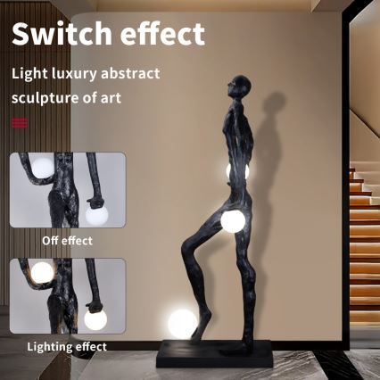 Stojací lampa SILUETTE 3xE27/60W/230V 185 cm Aura