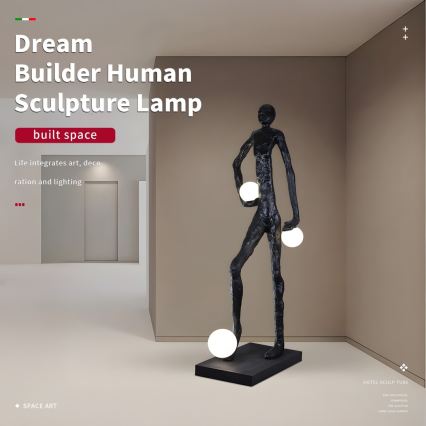 Stojací lampa SILUETTE 3xE27/60W/230V 185 cm Aura