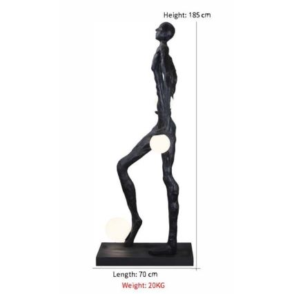 Stojací lampa SILUETTE 3xE27/60W/230V 185 cm Aura