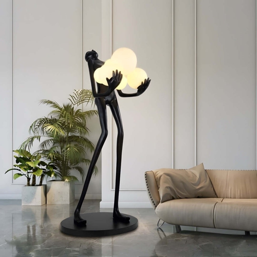 Stojací lampa SILUETTE 6xE27/25W/230V 180 cm Human Ball