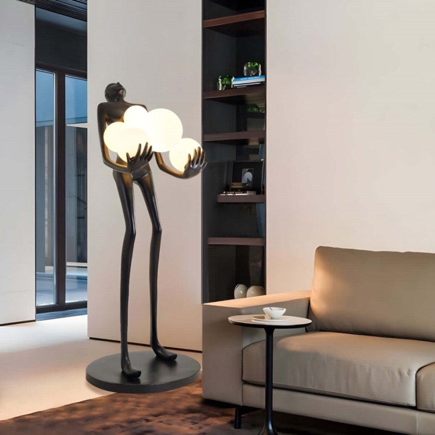 Stojací lampa SILUETTE 6xE27/25W/230V 180 cm Human Ball