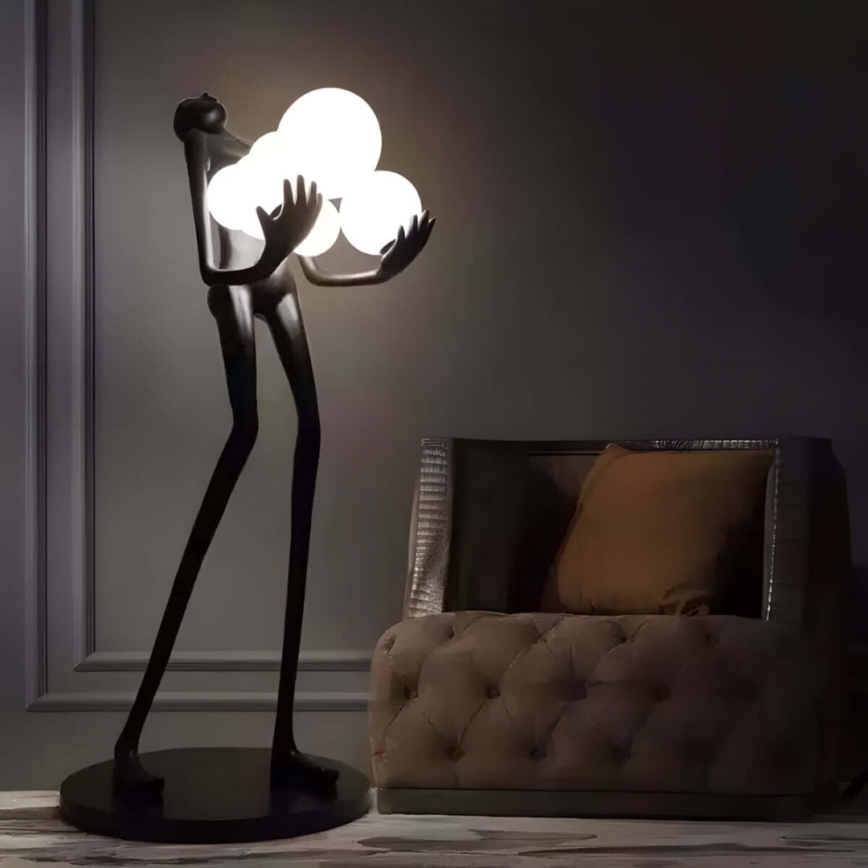 Stojací lampa SILUETTE 6xE27/25W/230V 180 cm Human Ball