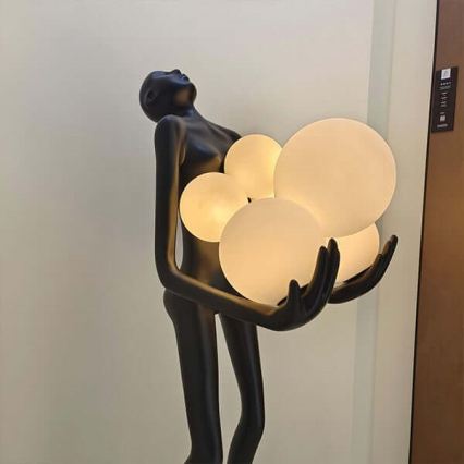 Stojací lampa SILUETTE 6xE27/25W/230V 180 cm Human Ball