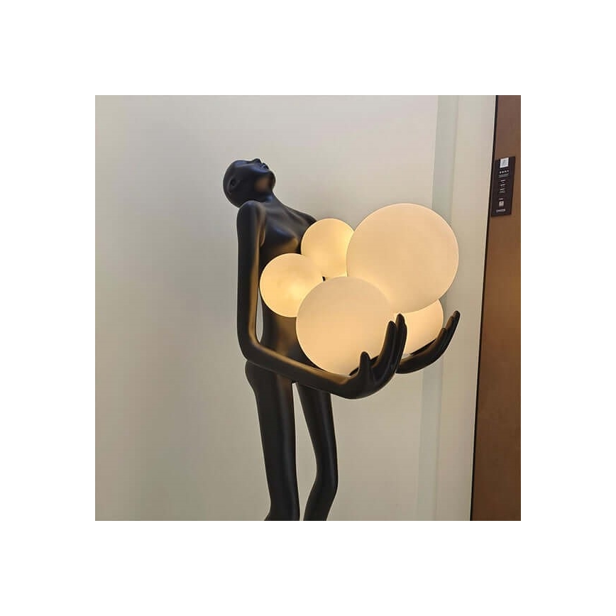 Stojací lampa SILUETTE 6xE27/25W/230V 180 cm Human Ball