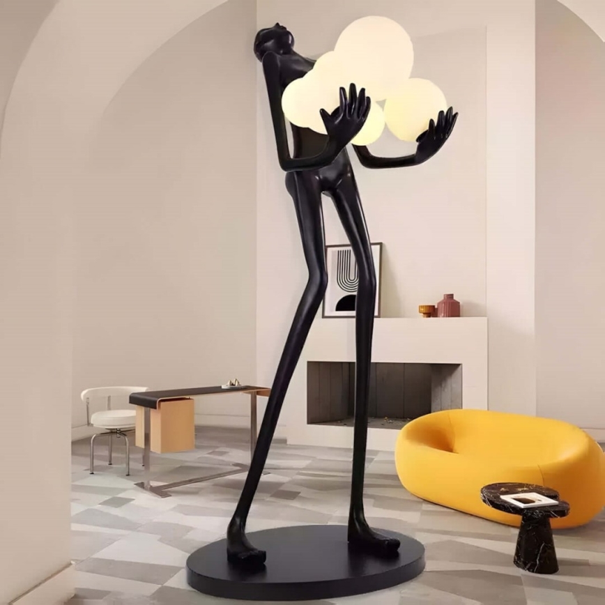 Stojací lampa SILUETTE 6xE27/25W/230V 180 cm Human Ball