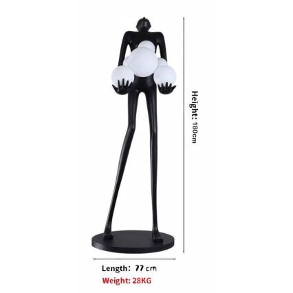 Stojací lampa SILUETTE 6xE27/25W/230V 180 cm Human Ball