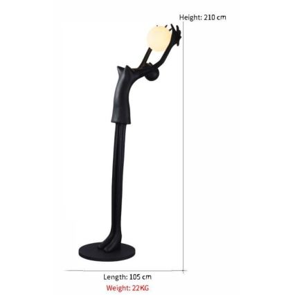 Stojací lampa SILUETTE 1xE27/25W/230V 210 cm Human Girl