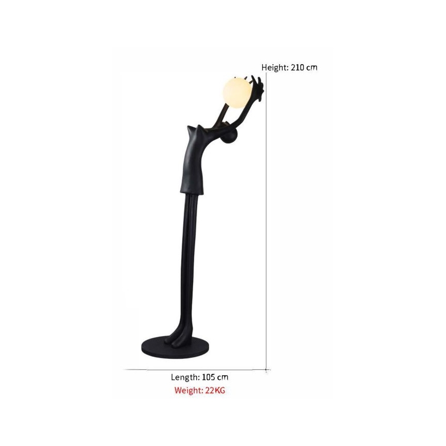 Stojací lampa SILUETTE 1xE27/25W/230V 210 cm Human Girl