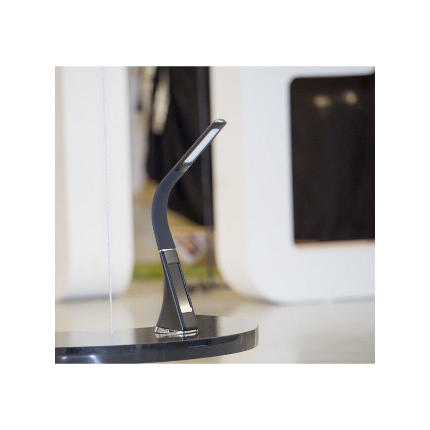 LED Stolní lampa stmívatelná s displejem LED/6,5W/5V černá