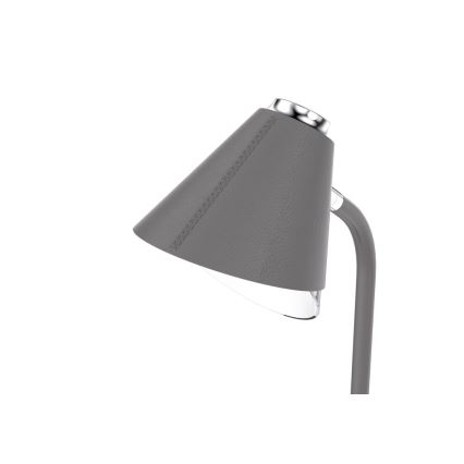 LED Stmívatelná stolní lampa s bezdrátovým nabíjením FINCH LED/9W/12/230V šedá/lesklý chrom