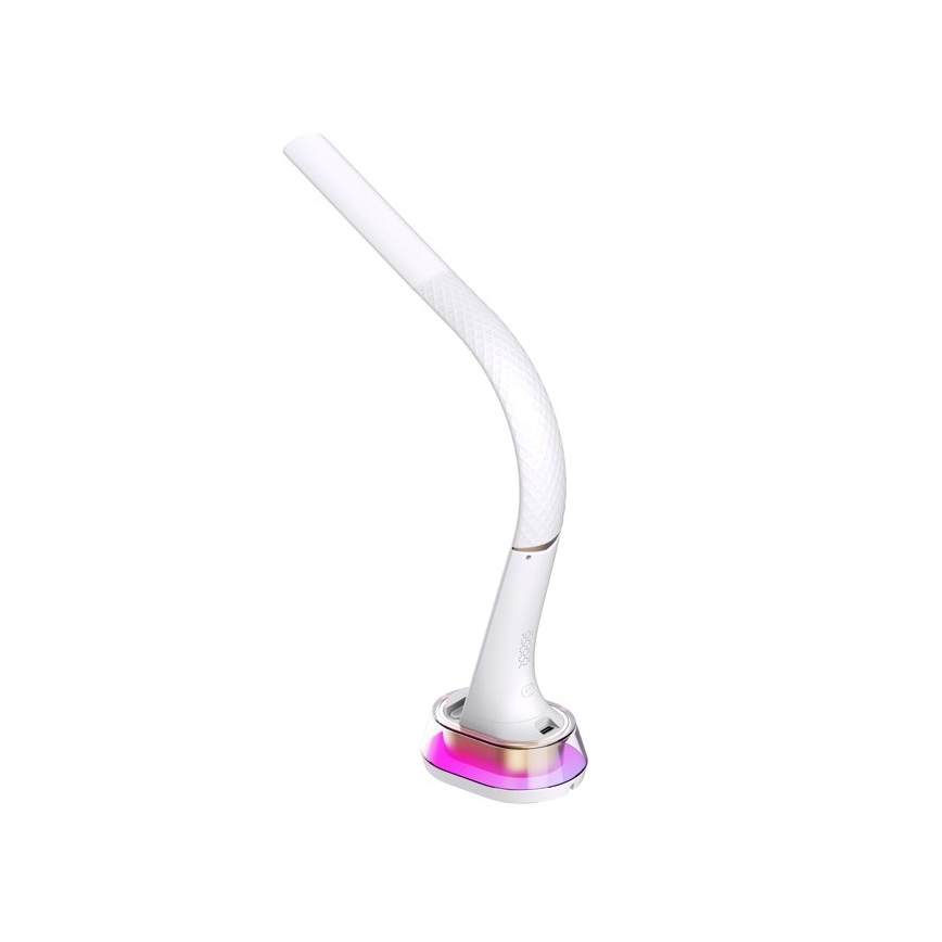 LED RGB Stmívatelná stolní lampa s bezdrátovým nabíjením CORELLA LED/7W/12/230V bílá