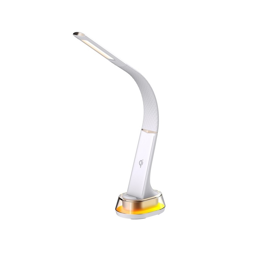 LED RGB Stmívatelná stolní lampa s bezdrátovým nabíjením CORELLA LED/7W/12/230V bílá