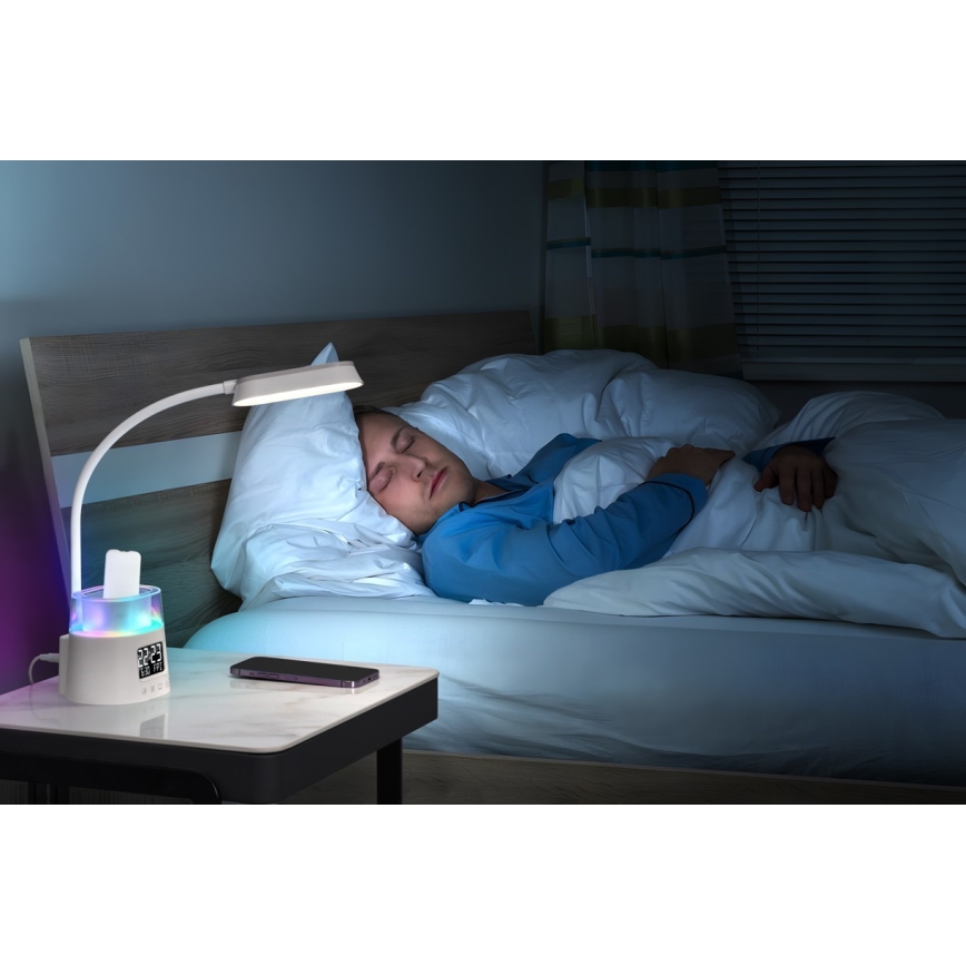 LED RGBW Stmívatelná stolní lampa s držákem na tužky FALCON LED/10W/5V