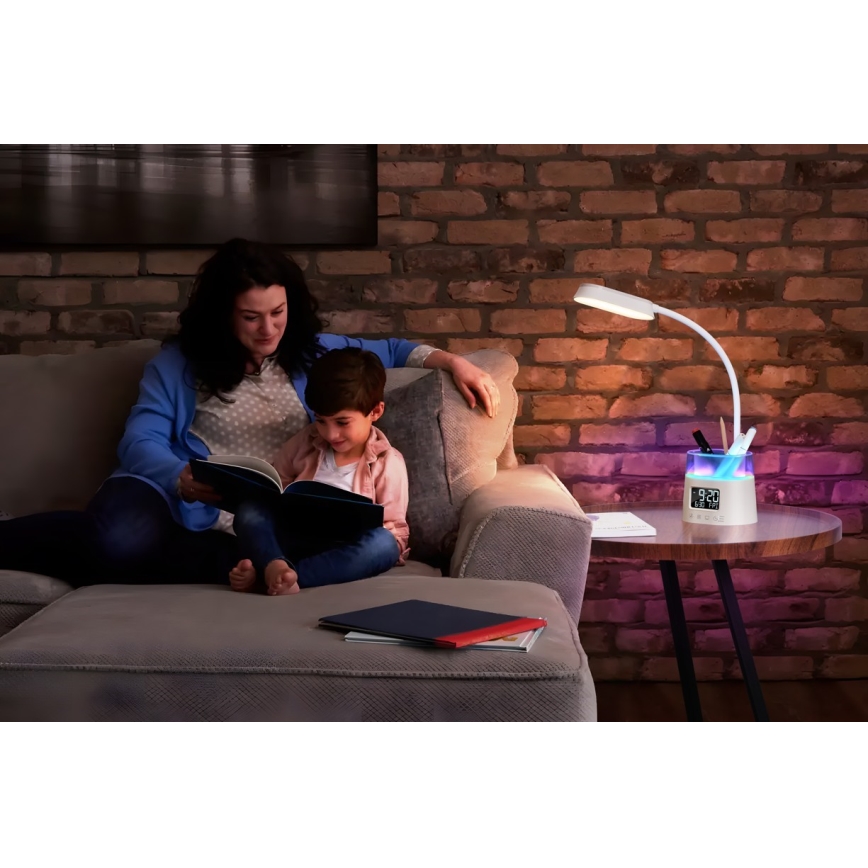 LED RGBW Stmívatelná stolní lampa s držákem na tužky FALCON LED/10W/5V