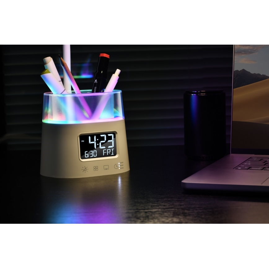 LED RGBW Stmívatelná stolní lampa s držákem na tužky FALCON LED/10W/5V
