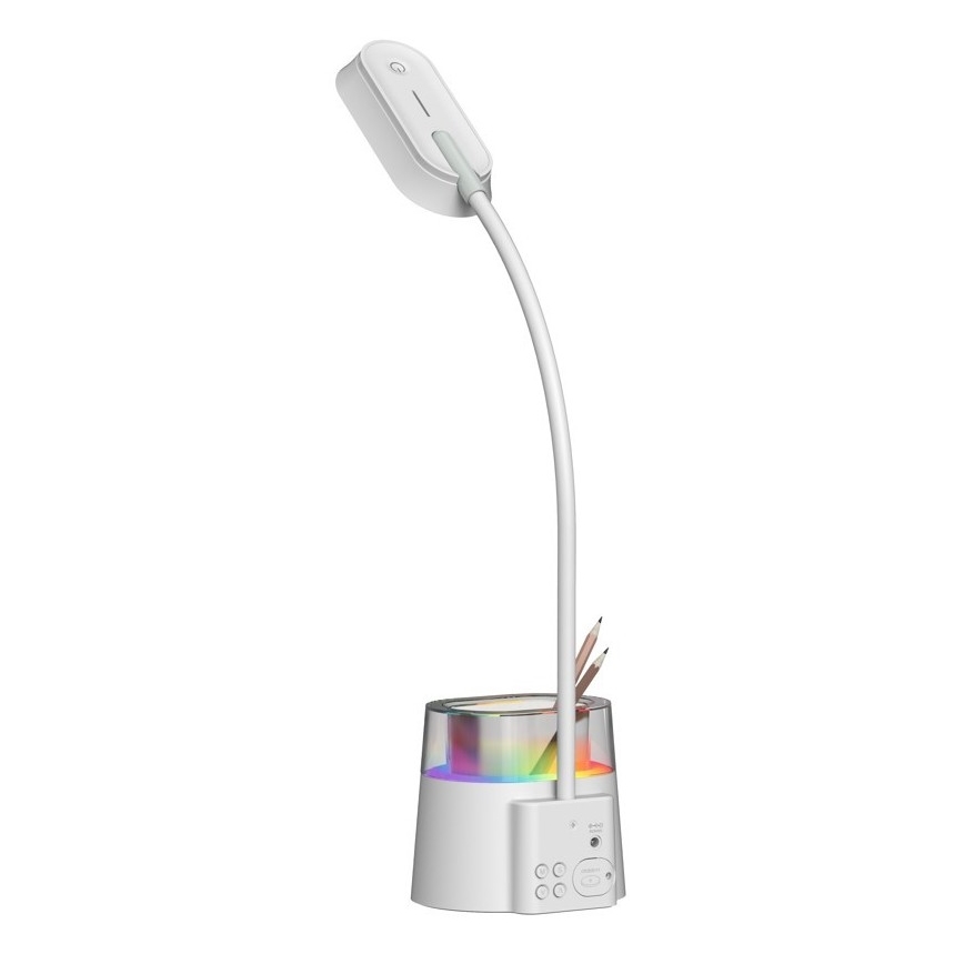 LED RGBW Stmívatelná stolní lampa s držákem na tužky FALCON LED/10W/5V