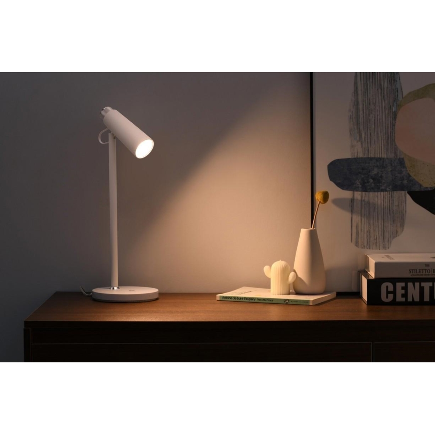 LED Stmívatelná stolní lampa s bezdrátovým Qi nabíjením TIT LED/12W/230V bílá
