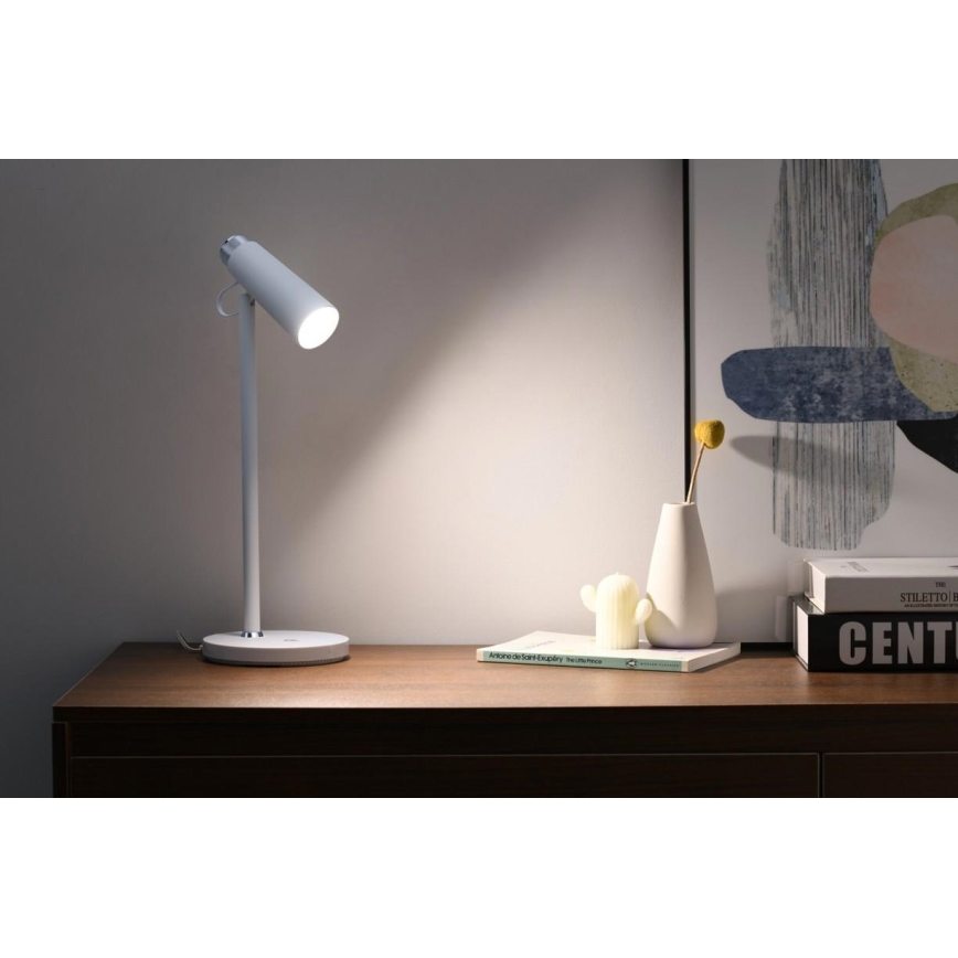 LED Stmívatelná stolní lampa s bezdrátovým Qi nabíjením TIT LED/12W/230V bílá