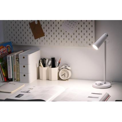LED Stmívatelná stolní lampa s bezdrátovým Qi nabíjením TIT LED/12W/230V bílá