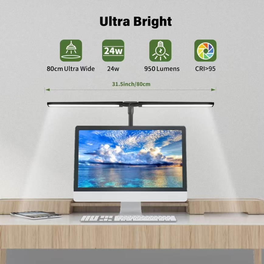LED Flexibilní stmívatelné osvětlení monitoru OFFICE LED/24W/230V 2700-6300K CRI 95