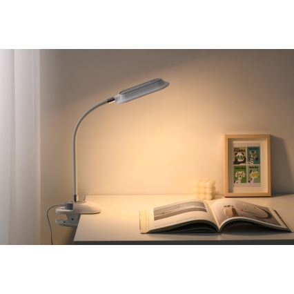 LED+CCT Stmívatelná stolní lampa s klipem CLIP LED/7,5W/230V 3000/4200/5000K bílá