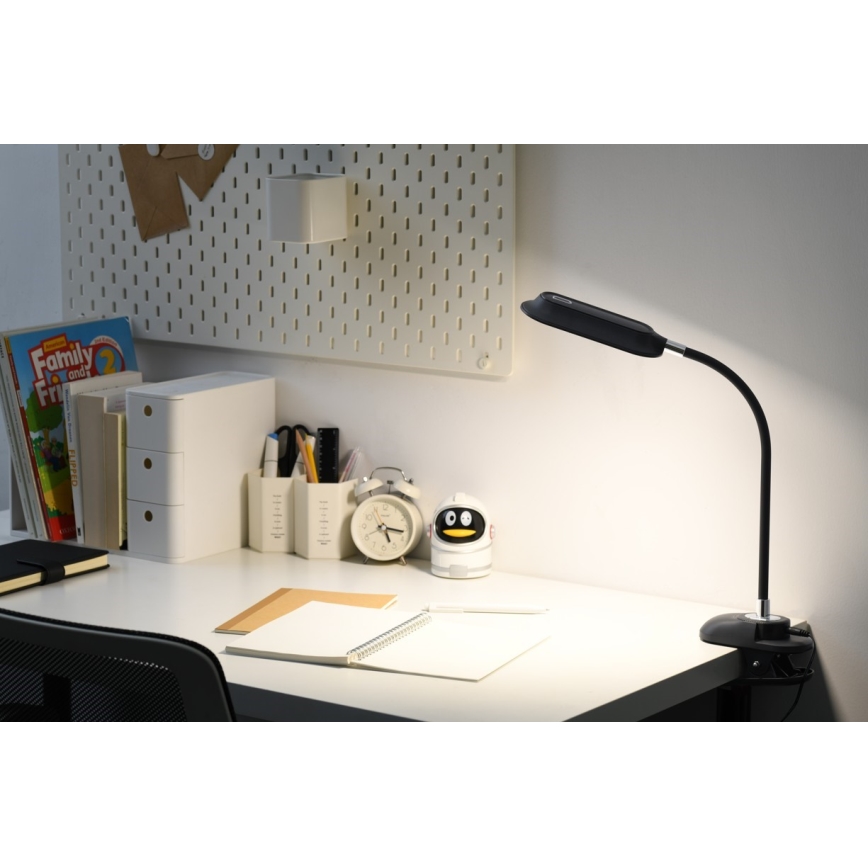 LED+CCT Stmívatelná stolní lampa s klipem CLIP LED/7,5W/230V 3000/4200/5000K černá