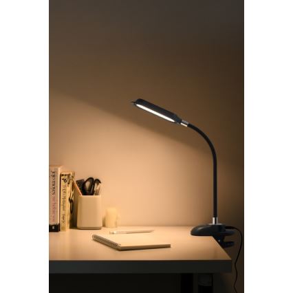 LED+CCT Stmívatelná stolní lampa s klipem CLIP LED/7,5W/230V 3000/4200/5000K černá