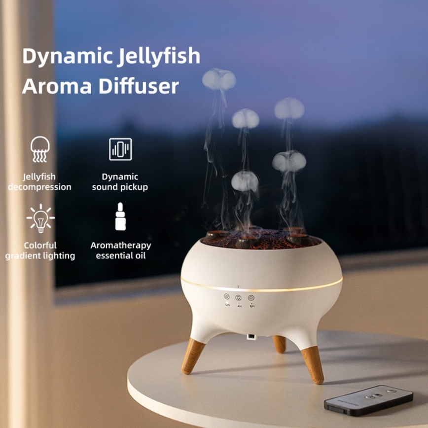 Immax 09104L - Aroma difusér a zvlhčovač vzduchu JELLYFISH LED/11W/5V