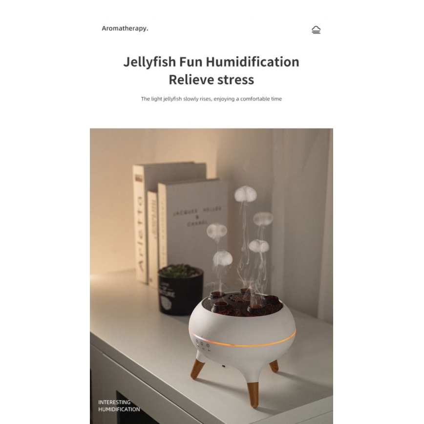 Immax 09104L - Aroma difusér a zvlhčovač vzduchu JELLYFISH LED/11W/5V