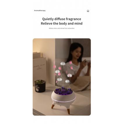 Immax 09104L - Aroma difusér a zvlhčovač vzduchu JELLYFISH LED/11W/5V