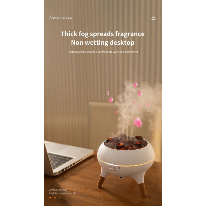 Immax 09104L - Aroma difusér a zvlhčovač vzduchu JELLYFISH LED/11W/5V