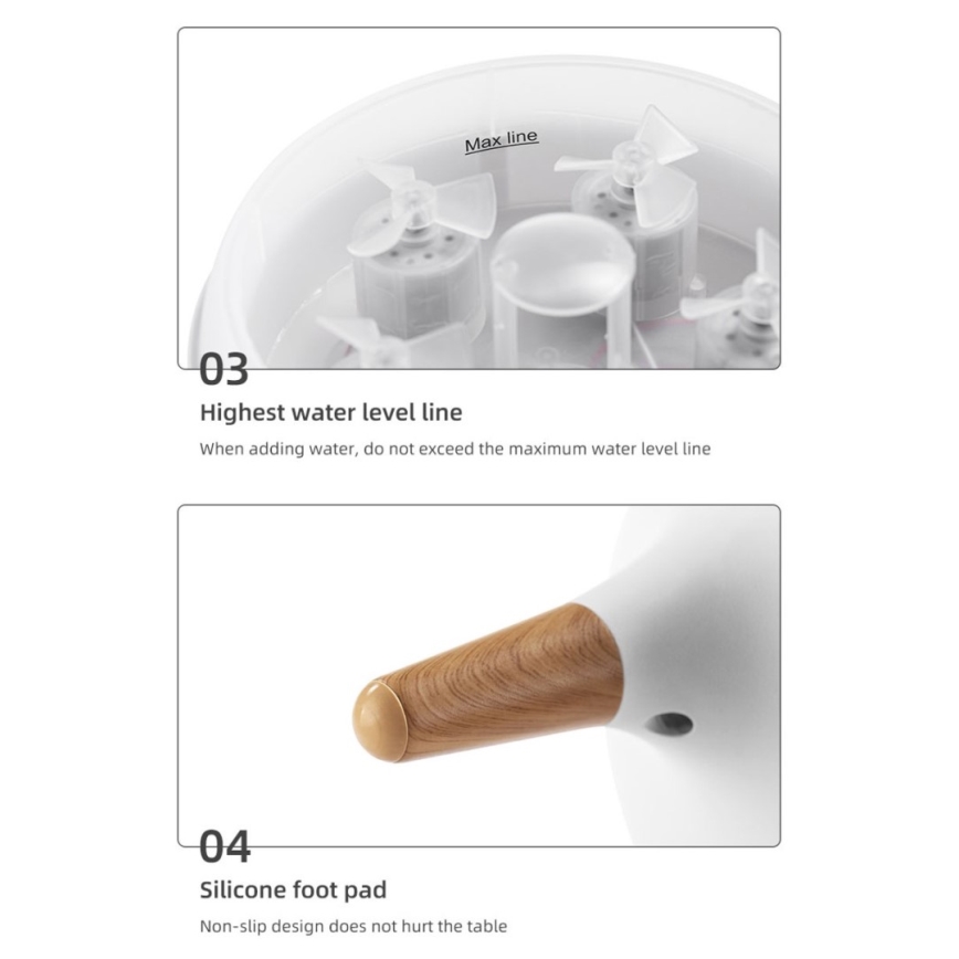 Immax 09104L - Aroma difusér a zvlhčovač vzduchu JELLYFISH LED/11W/5V